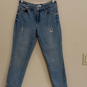 LOFT Distressed Modern Skinny Crop Jeans. Excellent Condition!